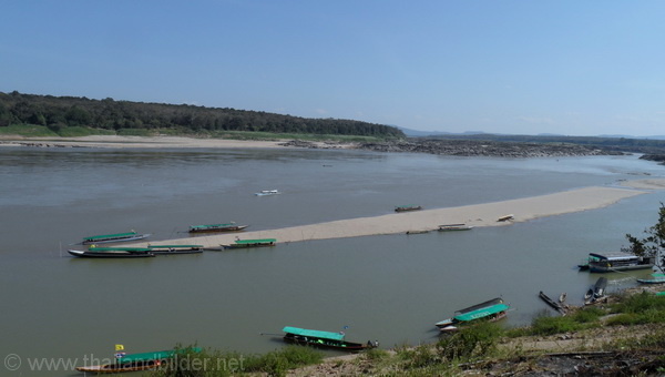 Sandbank im Mekongfluss