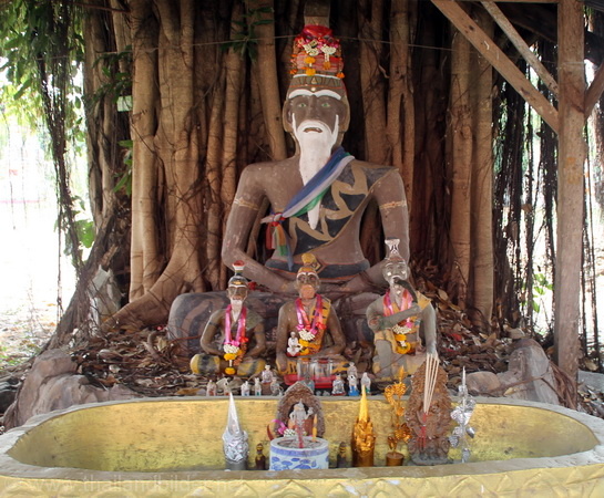 Tempel-Buddha lücii im boodibaum